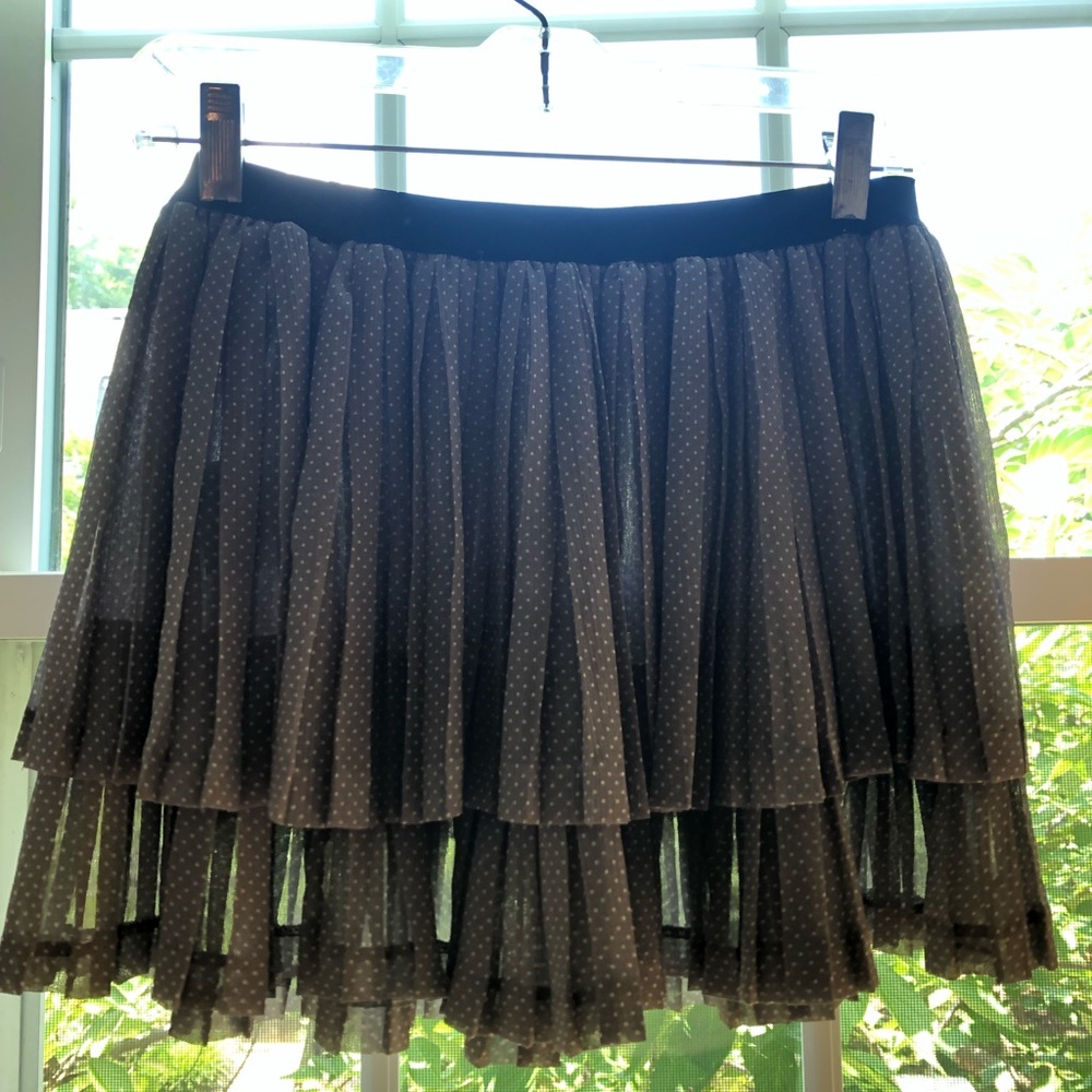 Vintage Jane Birkin lilac polka dot skirt